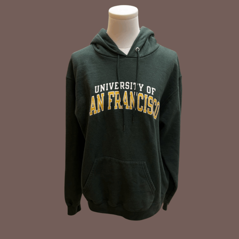 Champion USF Hoodie | Forest Green Pullover | Size M | Vintage